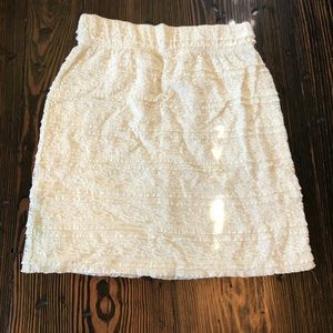 Jack wills white lace mini skirt